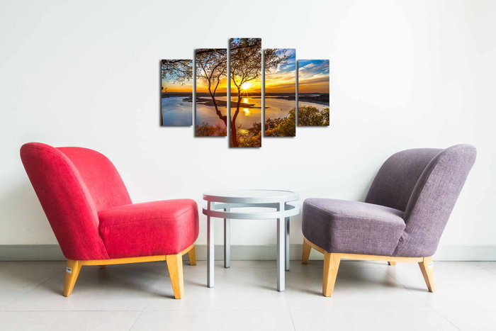 Wallity Cuadro Decorativo en Lienzo 5 Piezas 5PUC-117 Multicolor